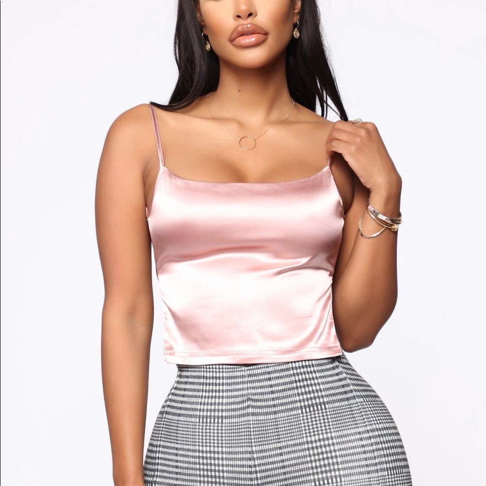 The Back Up Plan Satin Top (Negotiable Price)